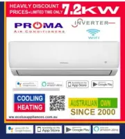 SPLIT SYSTEM AIR CONDITIONER SYSTEM - WIFI - INVERTER 7.2KW
