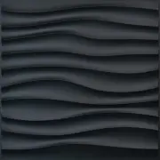 Art3d Paintale 3D PVC Wall Panel Black Wave Design, 19.7" x 19.7",12Tiles,32 SF