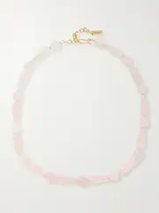 [Completedworks] Completedworks - The Depths Of Time Recycled Gold Vermeil Rose Quartz Necklace - Pink - One size One size Pink