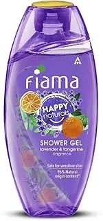 Fiama Body Wash Shower Gel Happy Naturals, 250ml bottle, with Lavender & Tangerine Fragrance Bodywash, 96% natural origin content, for All Skin Types