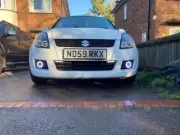 LED Blue Halo Angel Eye Fog Lamps Driving Light Kit for 2005-2011 Suzuki Swift (for: Suzuki)