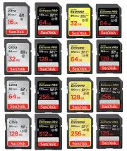 SD Card SanDisk 32G 64G 128G 256G 512G 16G 1TB Ultra Extreme PRO SDXC MemoryCard