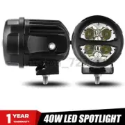 2X 3inch LED Work Light Bar Pods Round Spot Flood Combo Driving Offroad ATV SUV