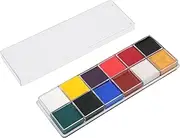 Oil Paint Face Body Painting Makeup Set 12 Colors Non Toxic Halloween Bright Color High Saturation High Gloss Ergonomic Handle Entertainment Thanksgiving New Year (12 colors oil