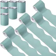 Zhanmai Borders for Bulletin Board Decoration, Colorful Scalloped Bulletin Board Border Rolls for Classroom Workplace Office School Poster Decor(Calming Blue,98.5ft)