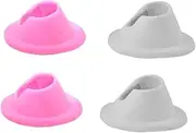 IWOWHERO 4pcs Nail Polish Bottle Base Holder for Nail Art Tools Organiser Manicure Kit Bottle Rack Home Use