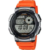在飛比找誠品線上優惠-CASIO 卡西歐 10年電力手錶-橘(AE-1000W-4