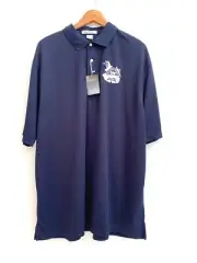 FeatherLite XL Short Sleeve Navy Blue Polo Shirt Men's Moisture Fee Wicking