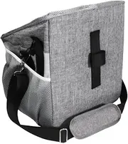 Bike Pet Carrier Dog Pouch Detachable Oxford Fabric Collapsible Basket Mesh Holes Liner Comfortable Travel Pet Bag