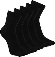 [NEW-YIJUNSHUN] 5 Pairs Women Five Toe Socks Cotton Breathable Compression Pure Color Tube Socks for Women Men Athletic Running