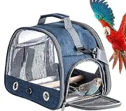 wiroouia Small Bird Travel Carrier - Parakeet Carrier Backpack - Breathable Animal Protector Backpack, Portable Pet Accessories for Vet Visit Shopping and Outdoor Adventure