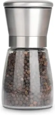 Stainless Steel Adjustable Pepper and Salt Grinder with Ceramic Rotor, Single Pa
