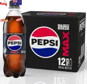 Max Zero Sugar Cola 450ml x12 Soft Drink No Sugar Refreshing Beverage Pack