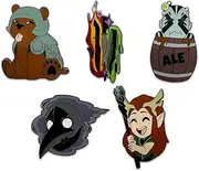 Legend of Vox Machina Pin Set, Official Licensed Legend of Vox Machina Pins, Collectors Box Includes 5 Enamel Pins By Youtooz Legend of Vox Machina Collection, Enamel, no gemstone