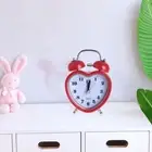 No Ticking Kids Alarm Clock Heart Shape Time Clocks Snooze Wake Up Clocks Kids