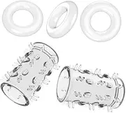5 PCS Soft Silicone Cock Rings Sex Rubber Penis Rings for Men Erection Sex Toys for Couples & Men's Sexual Wellness