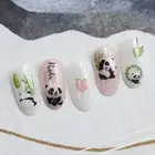 Nail Sticker Self Adhesive Diy Hot Summer Relief Panda Nail Decal Anti-fall
