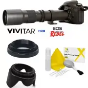 VIVITAR 500MM PRESET ZOOM LENS FOR CANON EOS REBEL 1100D 12000D T5 T6 T7 7D 80D
