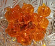 Pumpkin Bite Sized Clear Toy Candy Edible Hard Candy Cupcake Topper, Cake Decor,