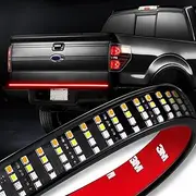 Tailgate Light Bar, Niking Auto 60 Inch LED Truck Bed Light Strip Quad Row Waterproof 5 Function Red Brake, White Backup Reverse, Amber Turn Signal Strobe Light for Pickup Jeep SUV Van Dodge Ram Chevy