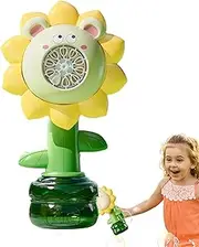 Bubble Machine for Kids - Flowers Bubble Maker | Bubbles Maker for Kids | Outdoor Foam Machine Bubbles Toys | Shake Head Flower Portable Interactive Toys with Colorful Lights | Backyard Games