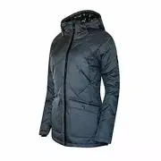 Columbia Crescent Cliff Jacket Down Hooded in Blue Grey $180, S, NWT!