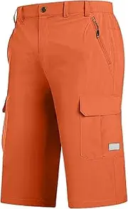 [Generic] Memory Foam Plush Men's Athletic 3/4 Compression Pants Sports Performance Active Cool Dry Running Tights Capri Athletic Leggings Yoga Gym Base Layer Polyester Pants (#A-RD1, S)