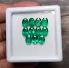 Natural Emerald Oval Cut Lot 7.44 Carat 7x5 mm Green Zambia Loose Emerald Oval