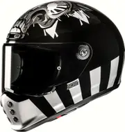 HJC V10 Crania Helmet, black-silver, Size M for Men Black Silver