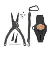 DR SLICK MICROBURST FLY FISHING PLIER +SHEATH, SPARE CUTTERS, JAWS, BLACK