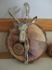 Stag, Deer Head, Hunting Lodge, Wooden Plaque, Coat Hook, Man Cave, Cabin