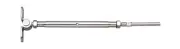 STAINLESS WALL MOUNT & HAND SWAGE STUD, 1/8" 316 SS
