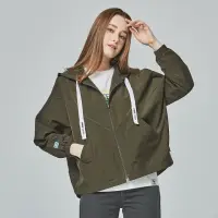 在飛比找momo購物網優惠-【moz】瑞典 駝鹿 貼布綉 飛鼠防風外套 女款(軍綠)