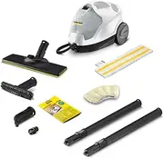[Kärcher] Steam Cleaner SC4 EasyFix, 2000W/3.5 Bar Power With Steam Hose, Extension Pipe, Steam & Power Nozzle, Floor Cleaning Kit With Carpet Glider, Microfibre Cloth And Cover, Features Cable Storage