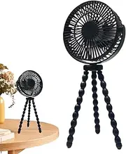 Battery Operated Stroller Fan | 1800mAh Rechargeable Handheld Cooling Fan | Large Battery Capacity Car Seat Crib Cooler, Car Seat Crib Cooler, Stroller Accessories, 5 Adjustable Speeds