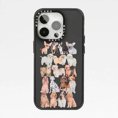 iPhone 16 15 14 13 12 11 Pro Max Plus Case Clear Shockproof Cute Dog Puppy Cover