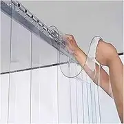 Plastic Vinyl Strip Door Curtain Clear PVC Curtain Smooth Waterproof Shutters Suitable for Use in Clean Rooms and Courtyards to Prevent Mosquitoes(0.75x2.8m)