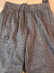 Under Armour Fleece Twist Sweat Pant Mens Small Pitch Gray 1373361 012 Taper New