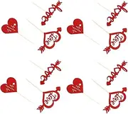 SUPVOX 24pcs Love Design Cupcake Toppers Valentine's Day Cake Picks Wedding Cake Decoration Cute Dessert Toppers for Romantic Parties Special Occasions