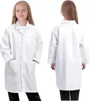 White Doctor Lab Coat for Girls and Boys Doctor White Unisex Lab Coat Costume...