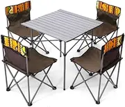 Portable Outdoor Camping Chair Outdoor Folding Table and Chair Set，Portable Car Picnic Camping Self-Driving Tour Camping Barbecue Aluminum Alloy Table Folding Chairs Bag Chair (Size : Small)