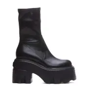 Casadei Pull-On Platform Ankle Boots 36,38.5,38,39.5,39,40.5,40,41 Black