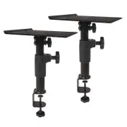 2pack Desktop Clampon Studio Monitor Speaker Stands With Horizontal/vertical Spe