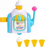 OMIPAWZ Bubble Ice Cream Maker Bath Toy, Bathtub Bubble Machine Toys for Kids Toddler Age 3 4 5 6 7 8