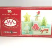 NORDIC WARE 3D Christmas COOKIE CUTTER Set 12 Pc DEER ANGEL BELL TREE SNOWMAN