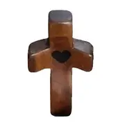 Olive Wood Pocket Cross Smooth Texture Pocket-sized Stress Relief Spiritual Companion Cross My Heart Encouragement Gift Wooden Cross Across
