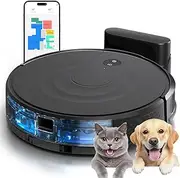 Kokaidia Robot Vacuum and Mop Combo with 9000Pa Suction, LiDAR Navigation & Ultra-Slim Design, 200-Min Runtime, Auto Recharge, Smart Mapping Robotic Vacuum Cleaner for Pet Hair, Hard Floors & Carpets
