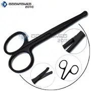 ODM Hair Nose Scissors 3 1/2'' Beard Eyelash Facial Trimming Full Black