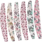 MUSISALY 6 pcs Double Sided Butterfly Nail Files Portable Manicure and Pedicure Tools Grit for Natural and Artificial Nails for Travel and Outdoor Use