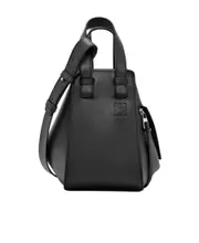 Loewe Hammock Logo Embossed Shoulder Bag One size black